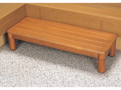 木製玄関ステップ1段 ワイド900（幅90×奥行35×高さ8〜20cm）